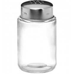 Saleiro Pimenteiro 100ml Elegance Em Vidro Com Tampa Inox